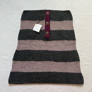 NWT Noonday Collection 100% Alpaca Hand Knit Striped Infinity Scarf
